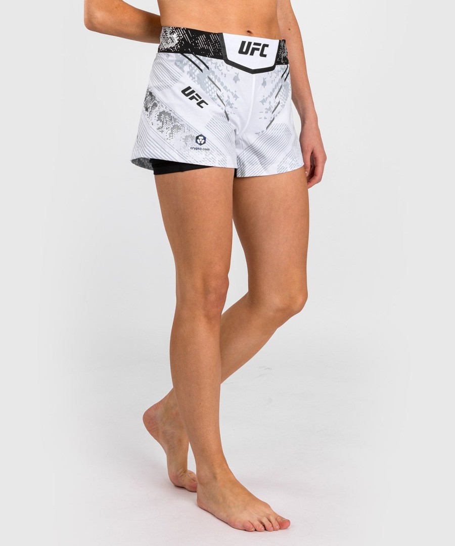 short de luta feminino ufc adrenaline by venum authentic fight night - branco