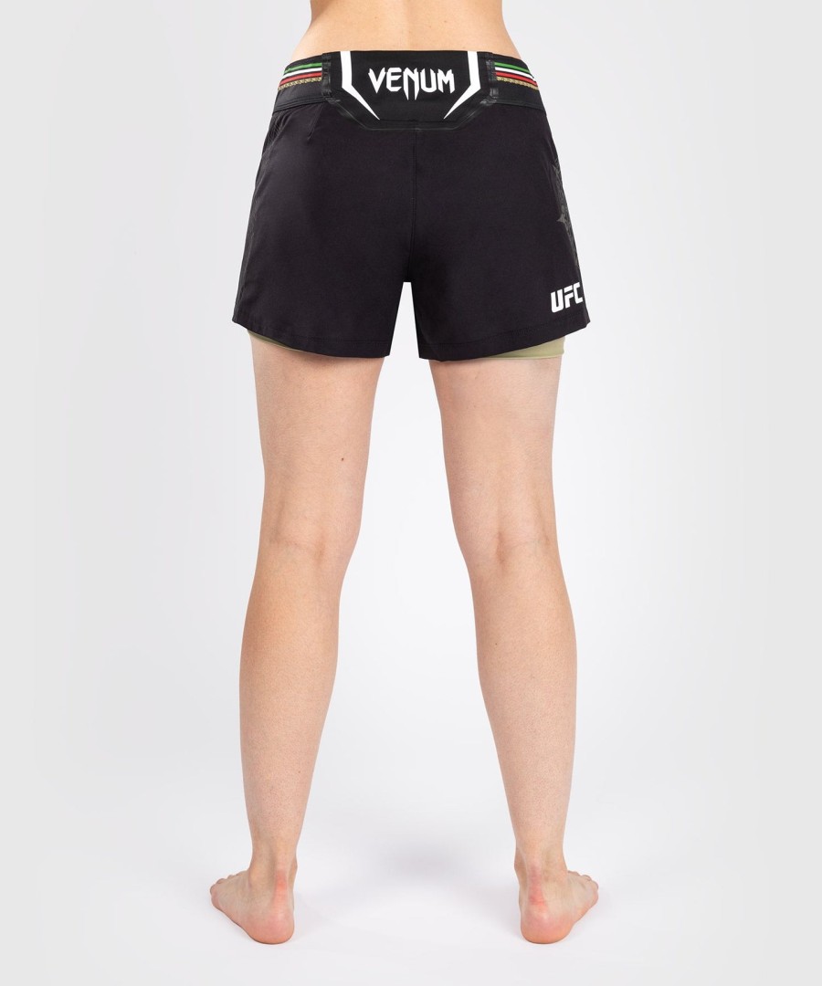 short de luta feminino noche ufc by venum authentic fight night - preto