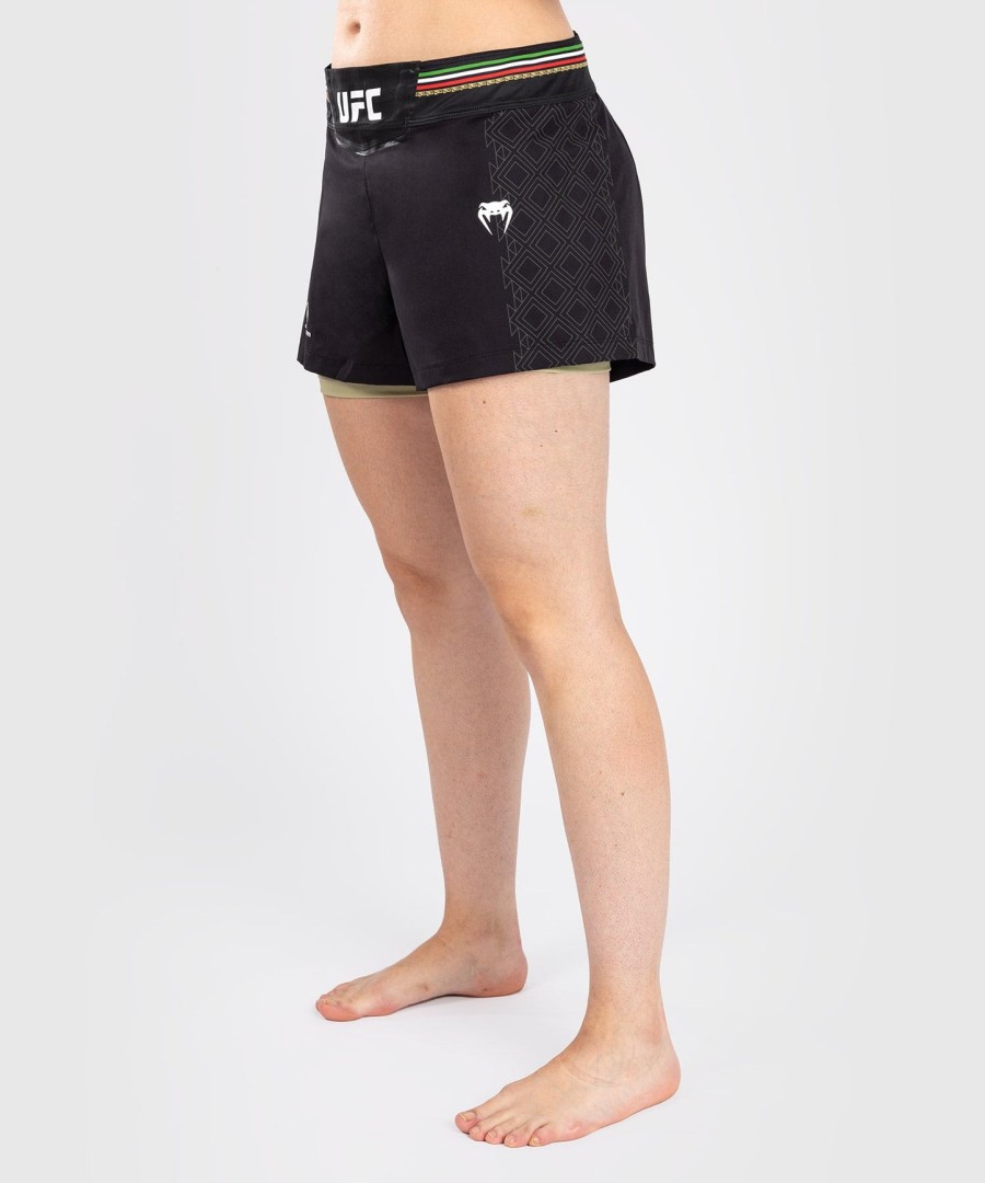 short de luta feminino noche ufc by venum authentic fight night - preto