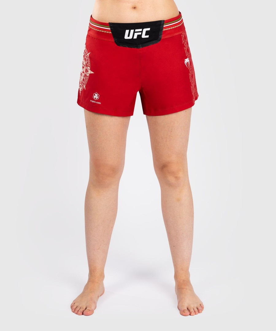 short de luta feminino noche ufc by venum authentic fight night - vermelho