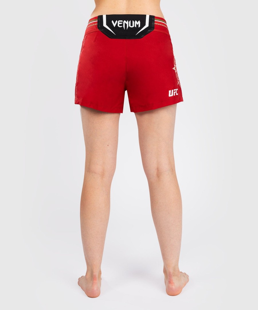 short de luta feminino noche ufc by venum authentic fight night - vermelho
