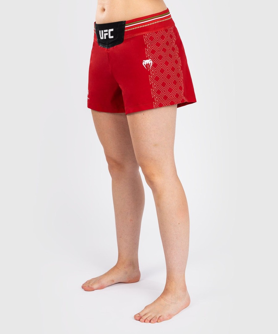 short de luta feminino noche ufc by venum authentic fight night - vermelho