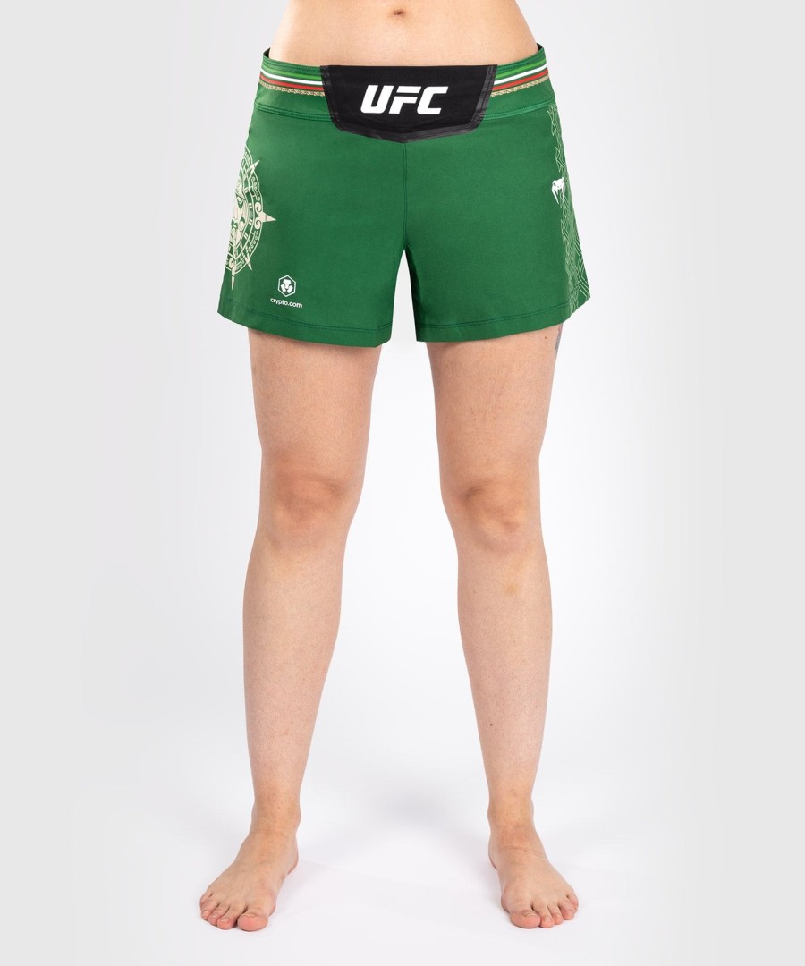 short de luta feminino noche ufc by venum authentic fight night - verde