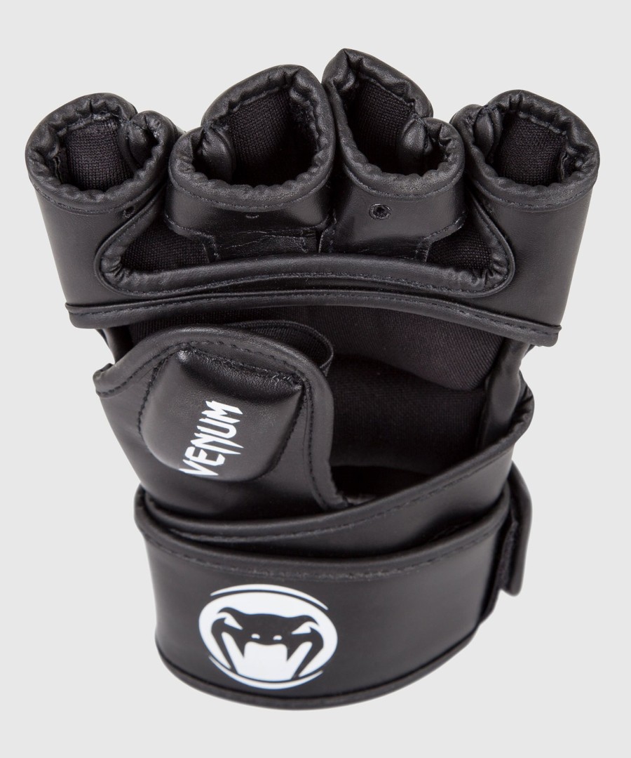 luvas venum impact mma - couro skintex - pretas