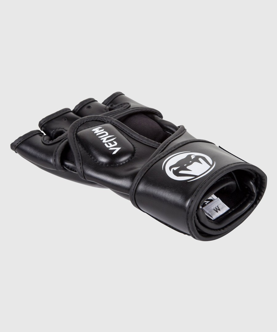 luvas venum impact mma - couro skintex - pretas