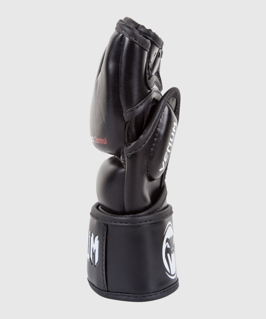 luvas venum impact mma - couro skintex - pretas