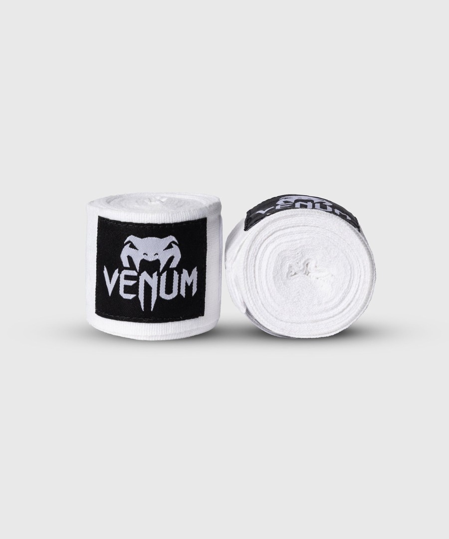 bandagens de mão venum kontact para boxe - brancas - 4m 157 pol.