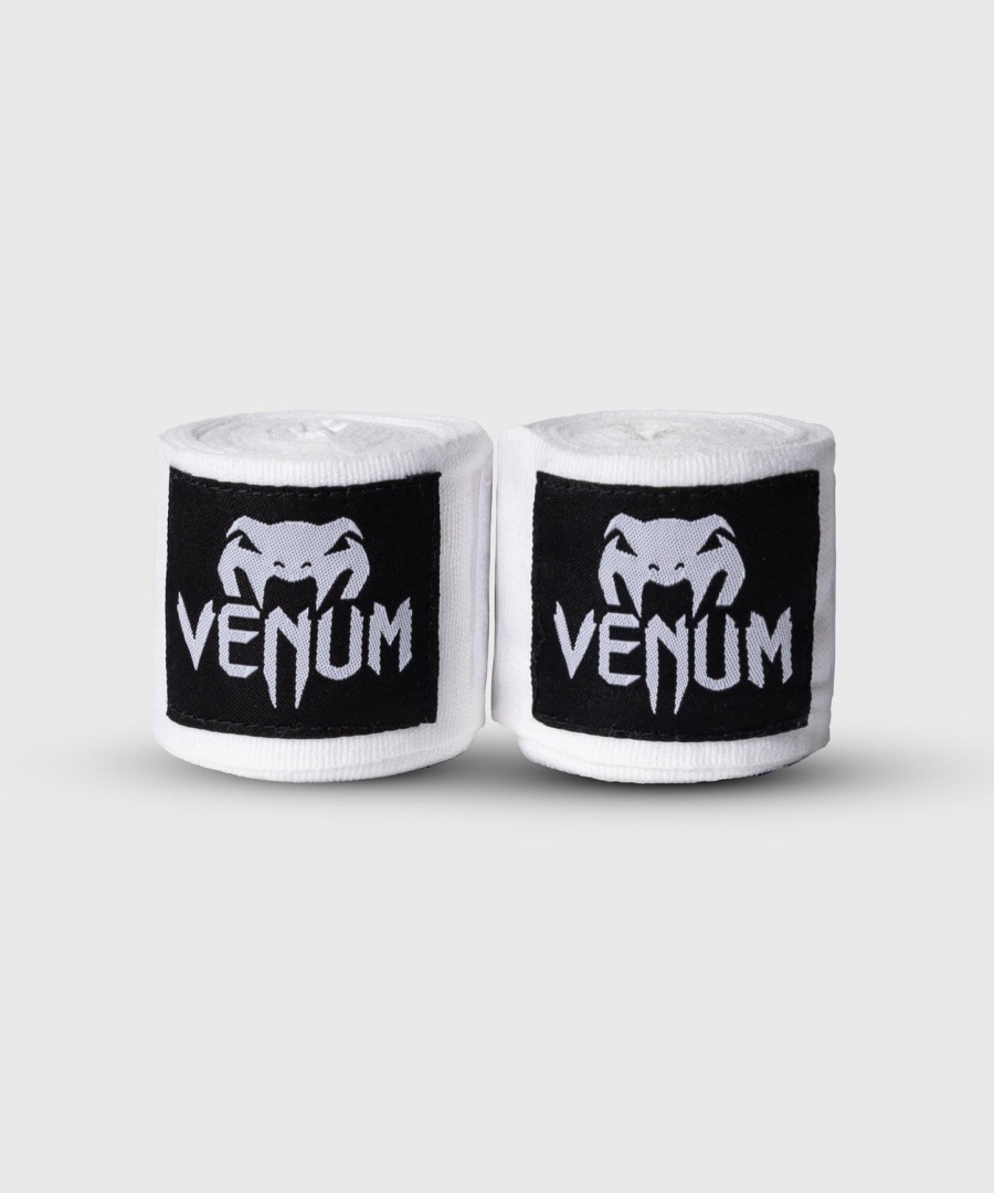 bandagens de mão venum kontact para boxe - brancas - 4m 157 pol.