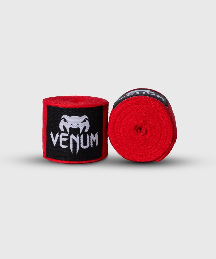 bandagens de mão venum kontact para boxe - vermelhas - 25 m 98 pol.