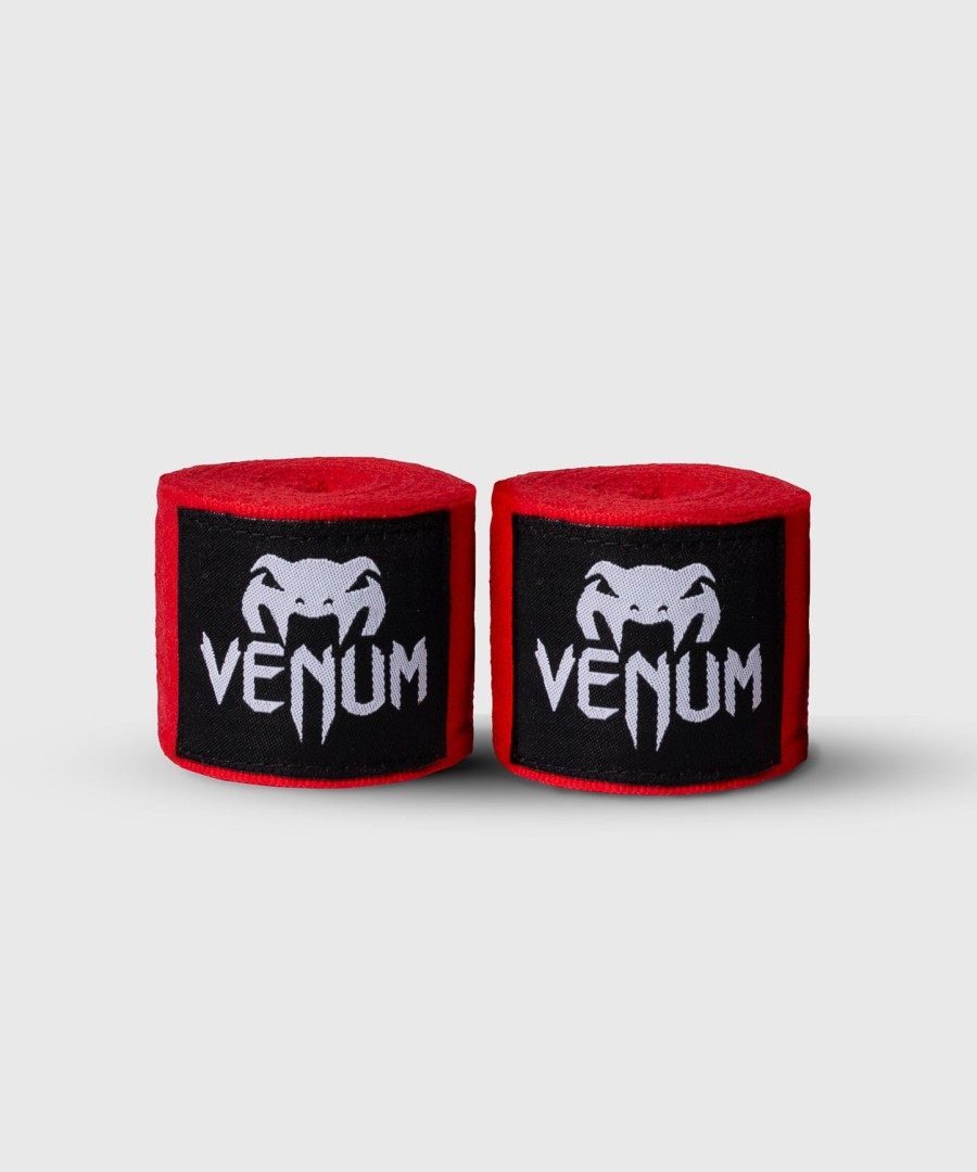 bandagens de mão venum kontact para boxe - vermelhas - 25 m 98 pol.
