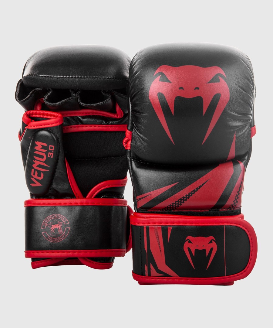 luvas de sparring venum challenger 3.0 - pretovermelho