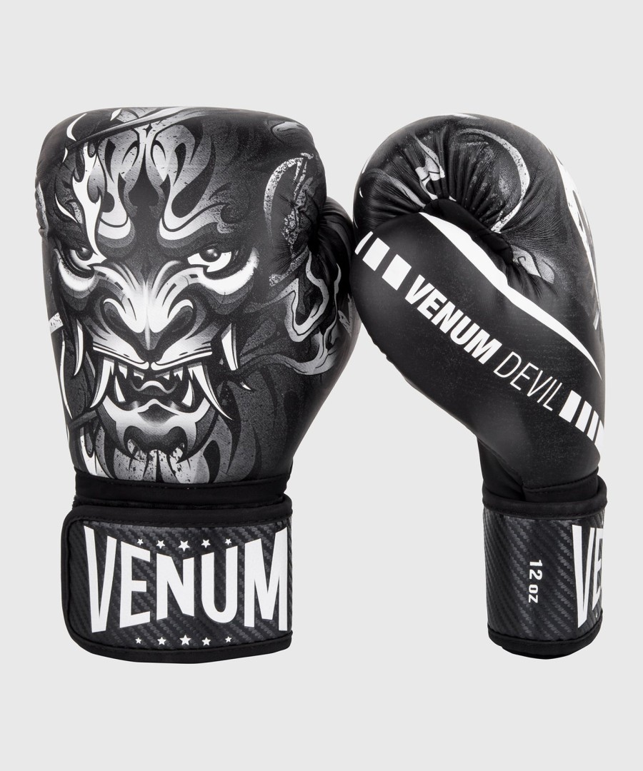 luvas de boxe venum devil - brancopreto