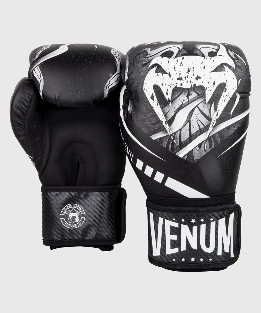 luvas de boxe venum devil - brancopreto
