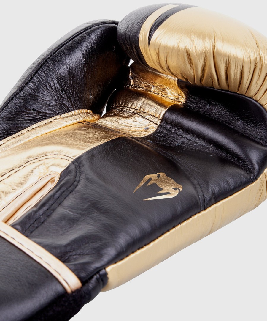 luvas de boxe venum shield pro com velcro - pretodourado