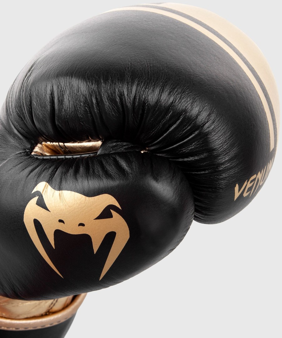luvas de boxe venum shield pro com velcro - pretodourado