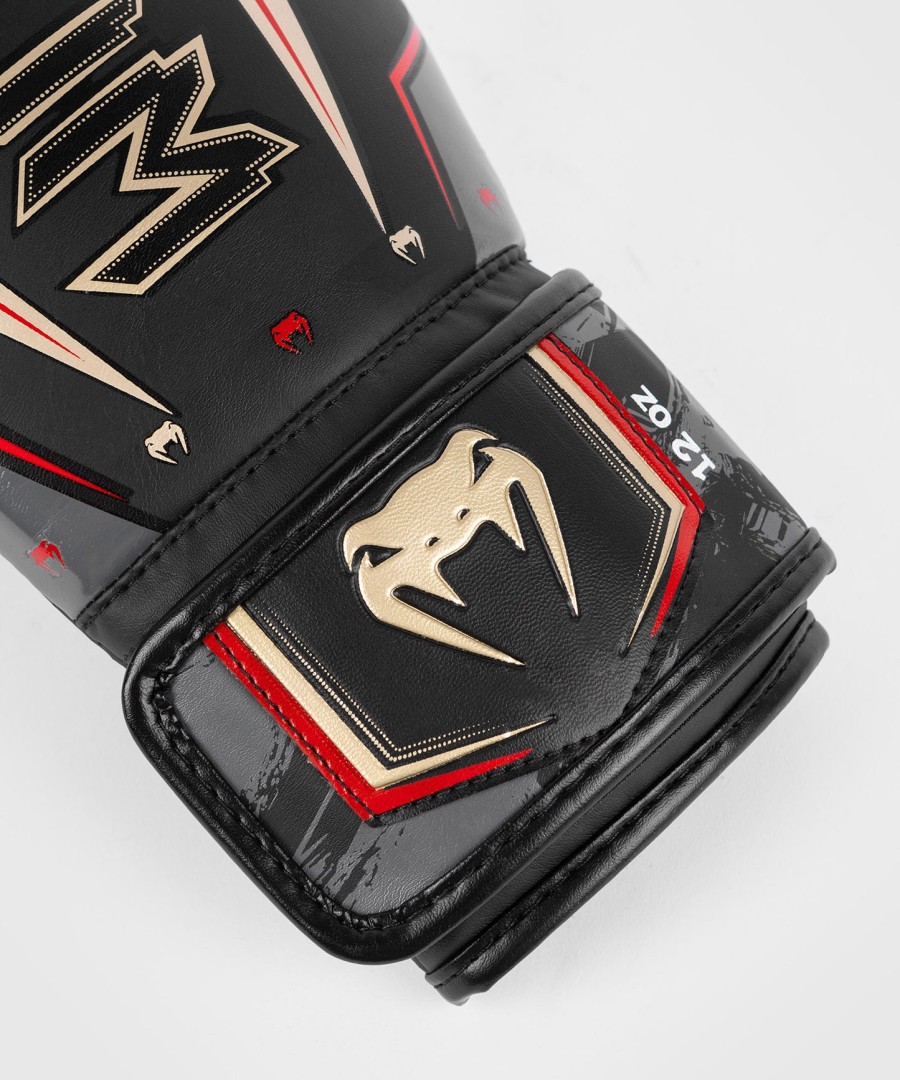 luvas de boxe venum elite evo - pretodouradovermelho