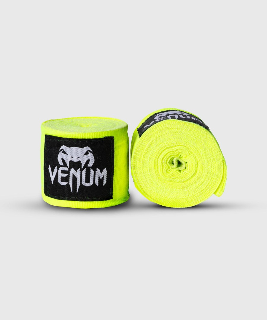 bandagens de mão para boxe venum kontact - amarelo neon - 25 m 98 pol.
