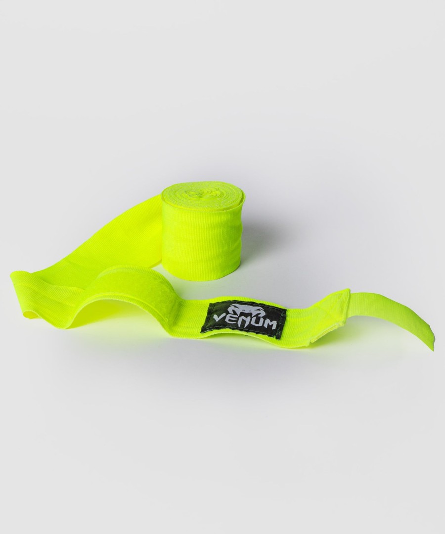 bandagens de mão para boxe venum kontact - amarelo neon - 25 m 98 pol.