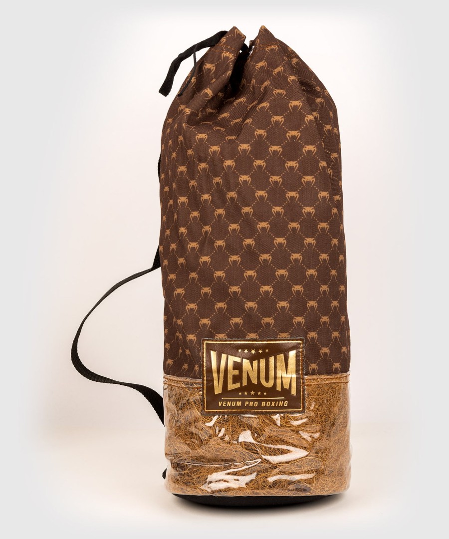 luvas de boxe venum coco monogram pro com cadarço - marrom grizzly