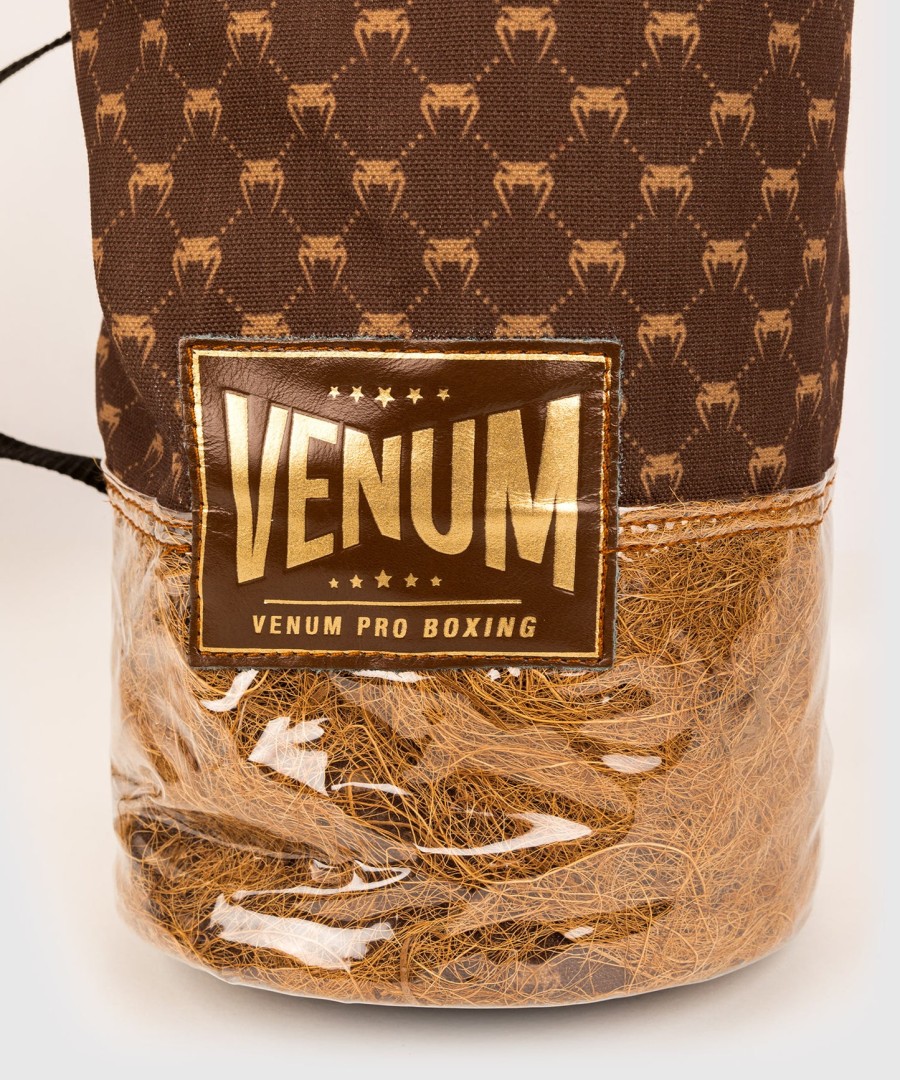 luvas de boxe venum coco monogram pro com cadarço - marrom grizzly