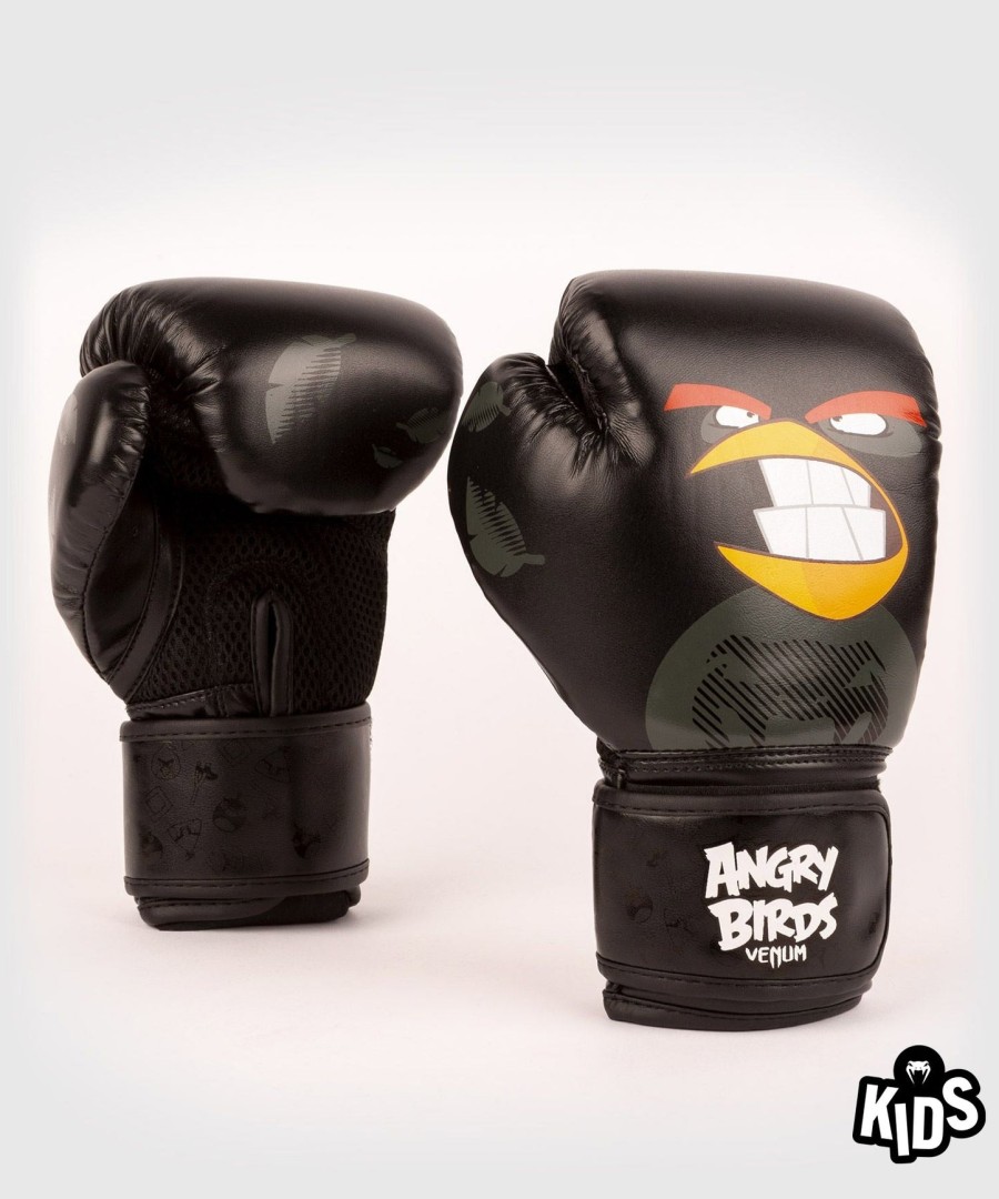 luvas de boxe venum angry birds - para crianças - pretas