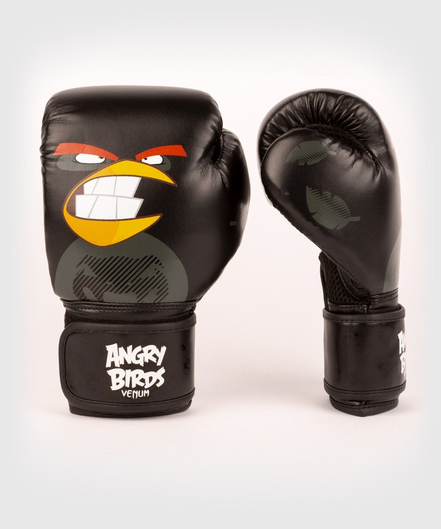 luvas de boxe venum angry birds - para crianças - pretas