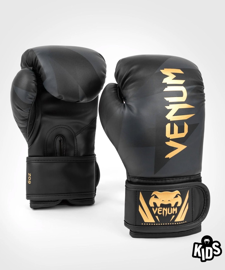 luvas de boxe venum razor - para crianças - pretodourado