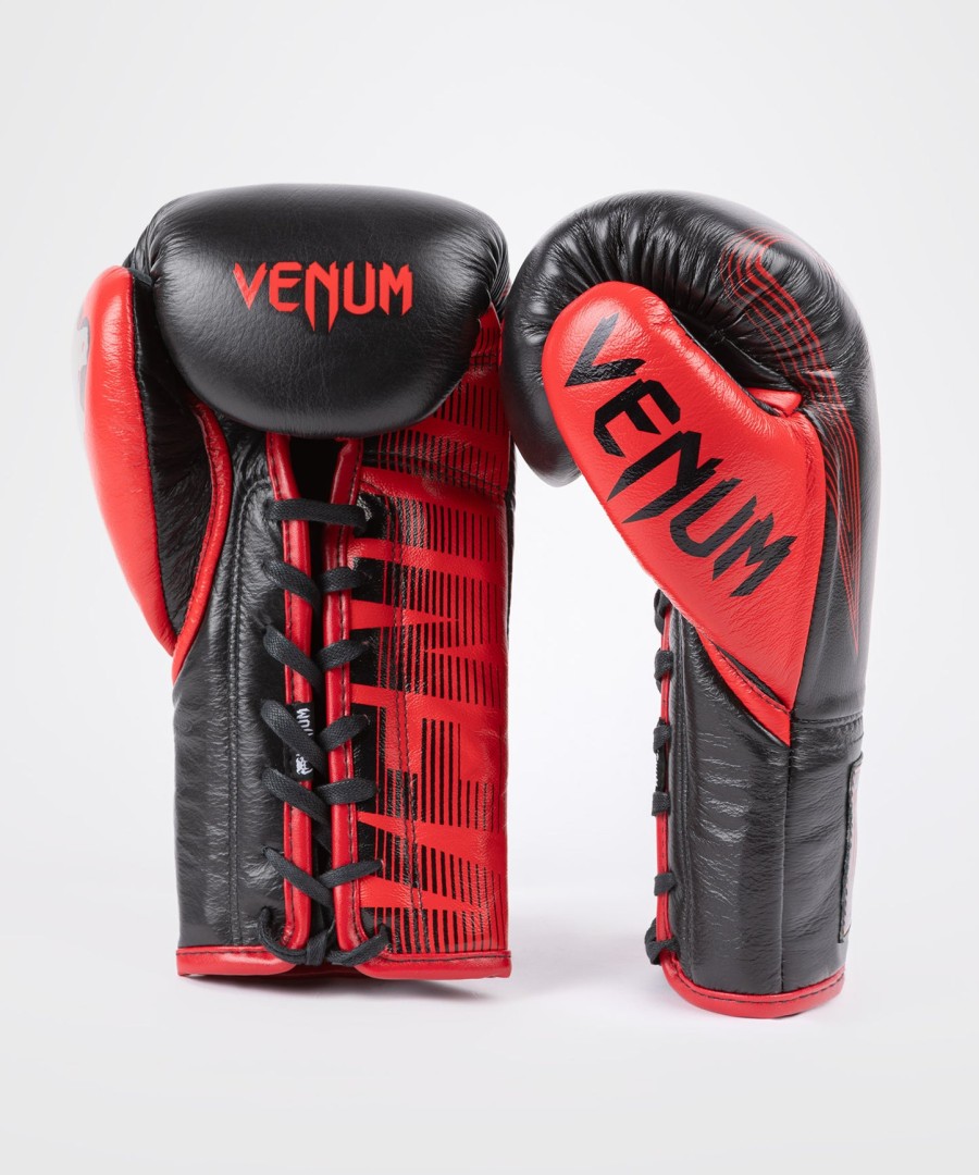 luvas de boxe oficiais rws x venum com cadarços - pretas