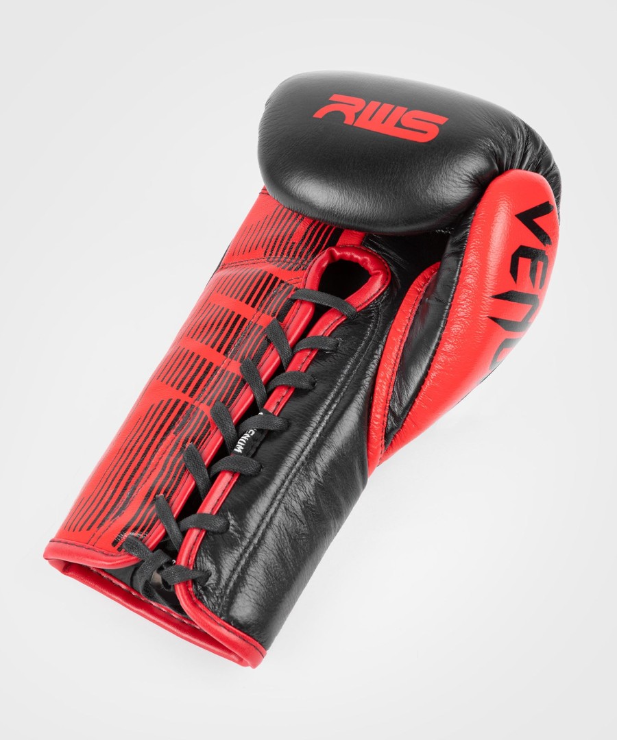 luvas de boxe oficiais rws x venum com cadarços - pretas