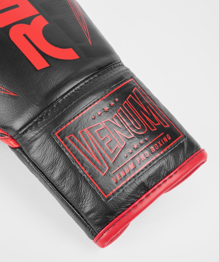 luvas de boxe oficiais rws x venum com cadarços - pretas