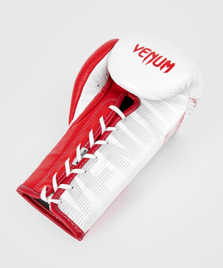 luvas de boxe oficiais rws x venum com cadarços - brancas
