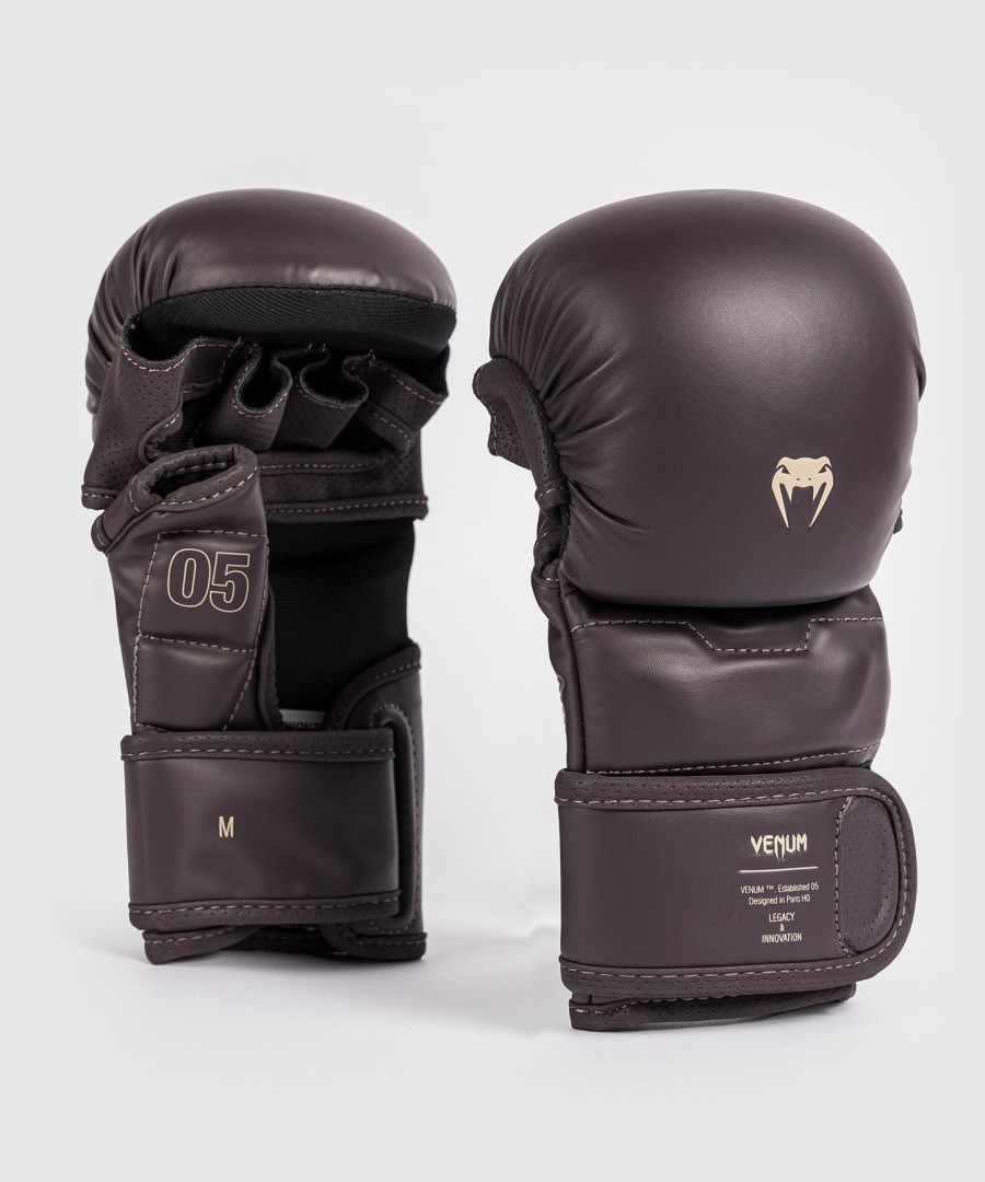 luvas de sparring venum impact evo mma - chocolate