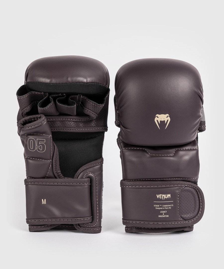 luvas de sparring venum impact evo mma - chocolate