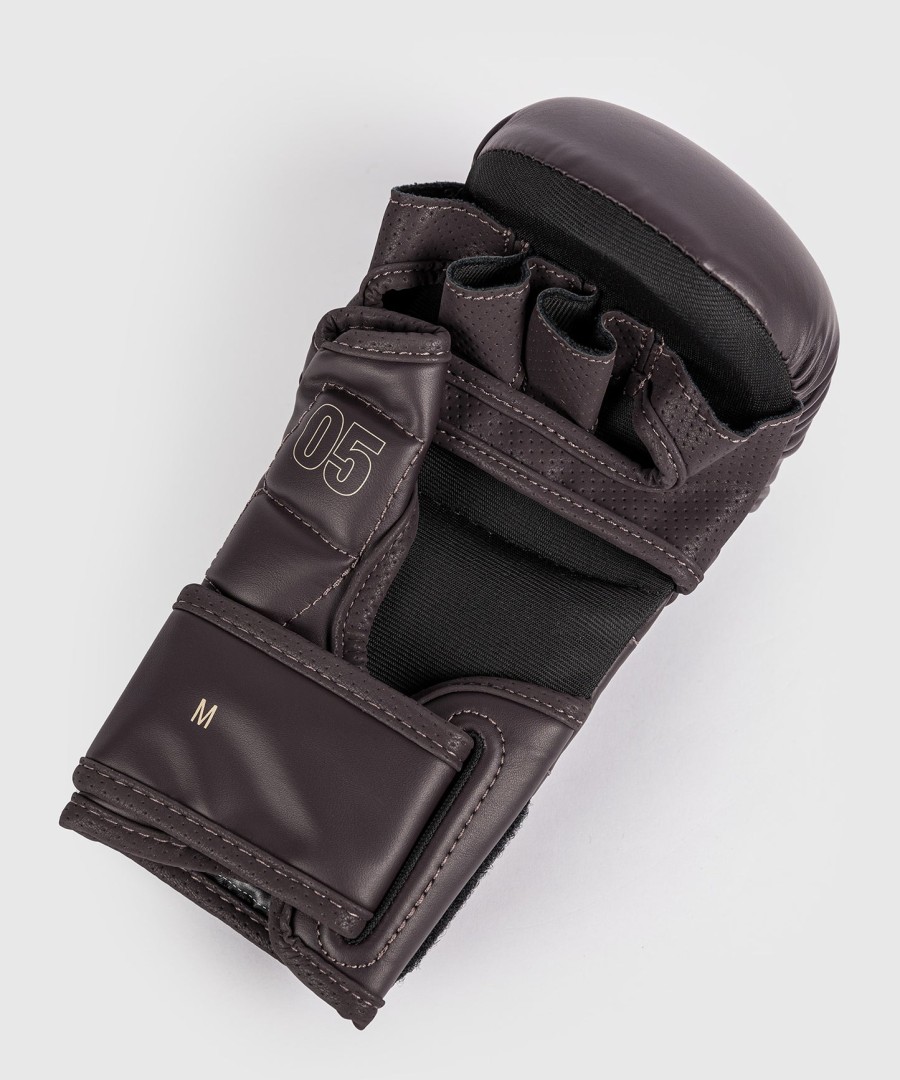 luvas de sparring venum impact evo mma - chocolate