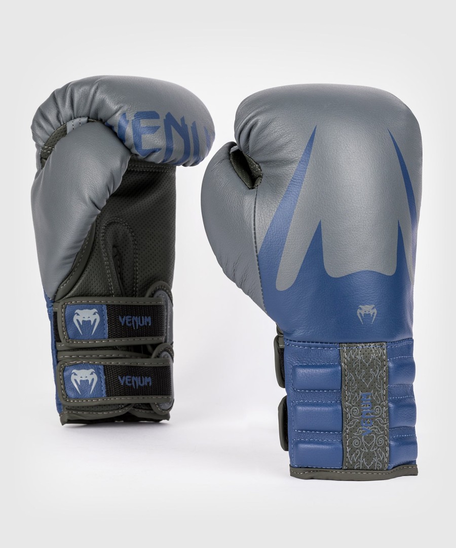 luvas de boxe venum reverso - cinza tempestadeazul royal