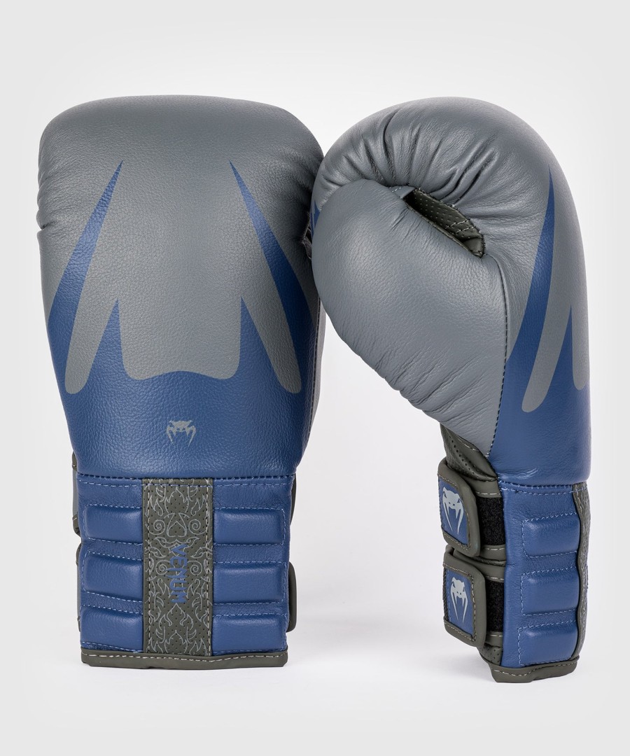 luvas de boxe venum reverso - cinza tempestadeazul royal