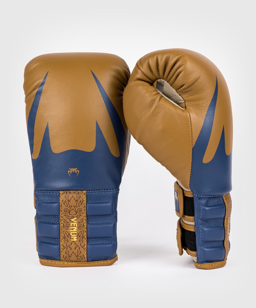 luvas de boxe venum reverso - camelo azul royal