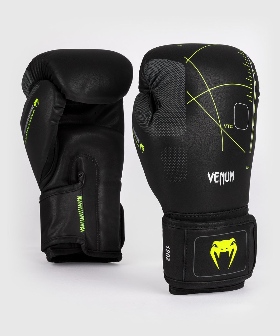 luvas de boxe venum training camp 4.0 - pretoverde neon