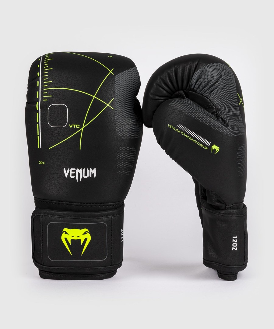 luvas de boxe venum training camp 4.0 - pretoverde neon