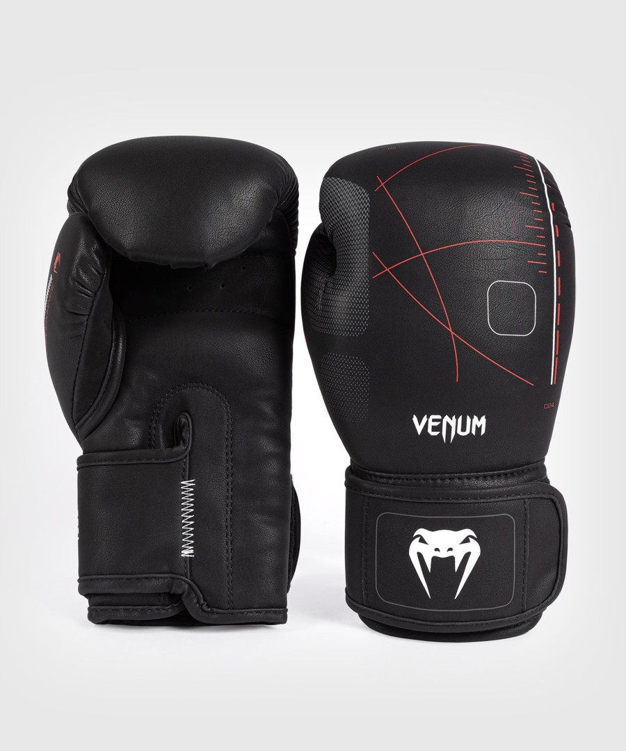 luvas de boxe venum tactical xt - pretovermelho fogo