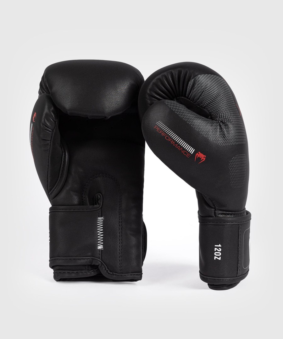 luvas de boxe venum tactical xt - pretovermelho fogo
