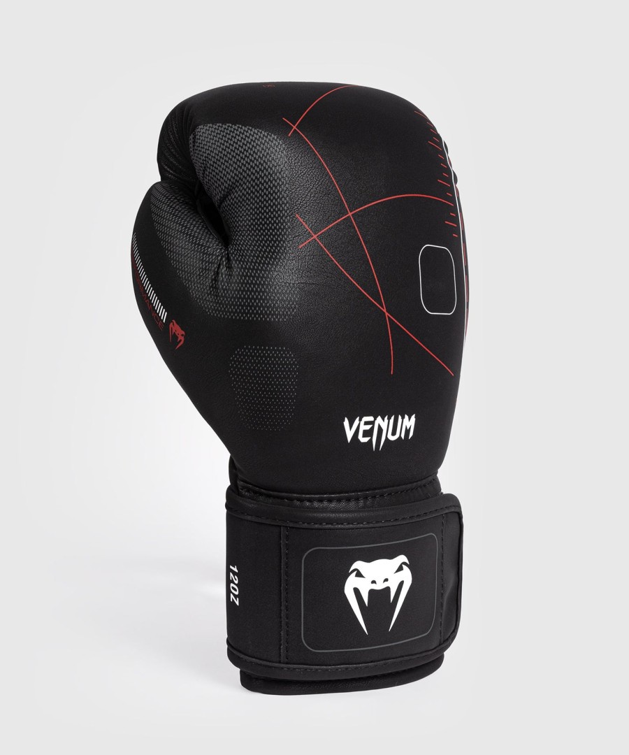 luvas de boxe venum tactical xt - pretovermelho fogo