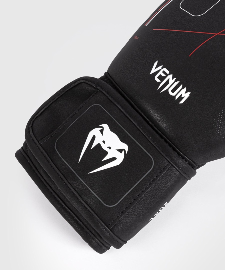 luvas de boxe venum tactical xt - pretovermelho fogo