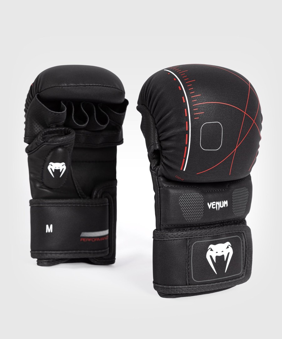 luvas de sparring venum tactical xt - pretovermelho fogo