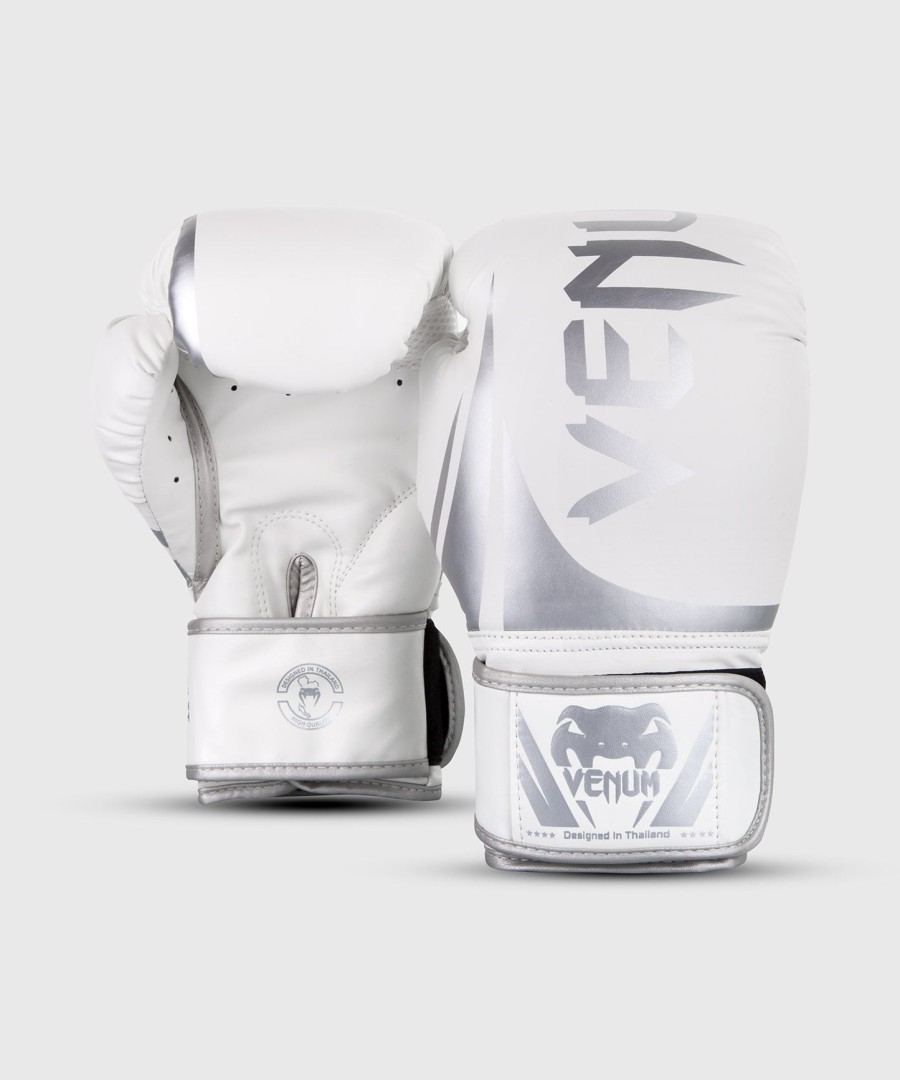 luvas de boxe venum challenger 2.0 - brancoprateado