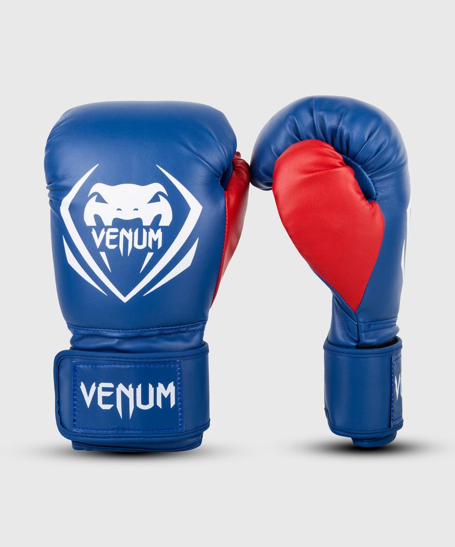luvas de boxe venum contender - azulbrancovermelho
