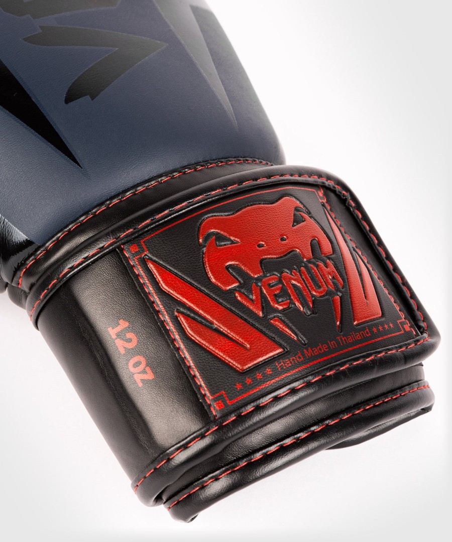 luvas de boxe venum elite - azul marinhopreto-vermelho