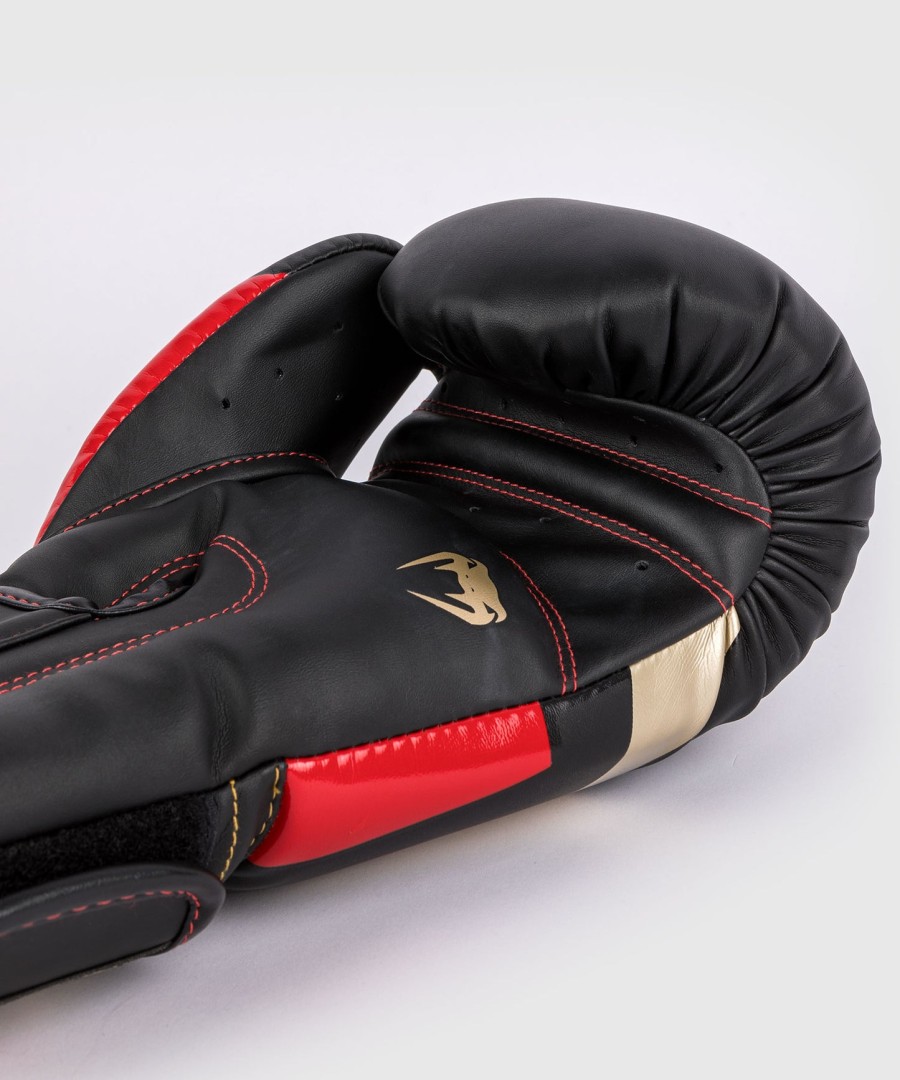 luvas de boxe venum elite - pretodouradovermelho