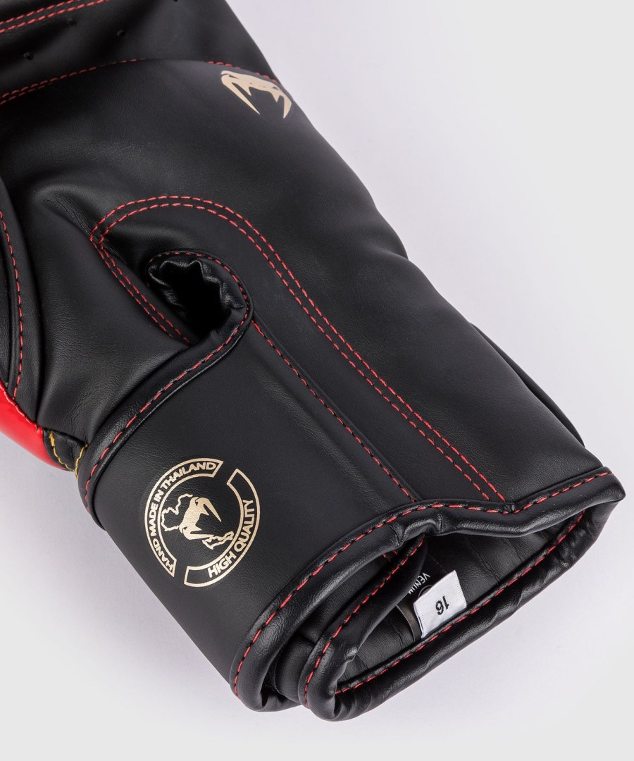 luvas de boxe venum elite - pretodouradovermelho