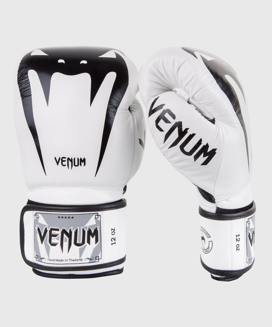 luvas de boxe venum giant 3.0 - couro nappa - brancas